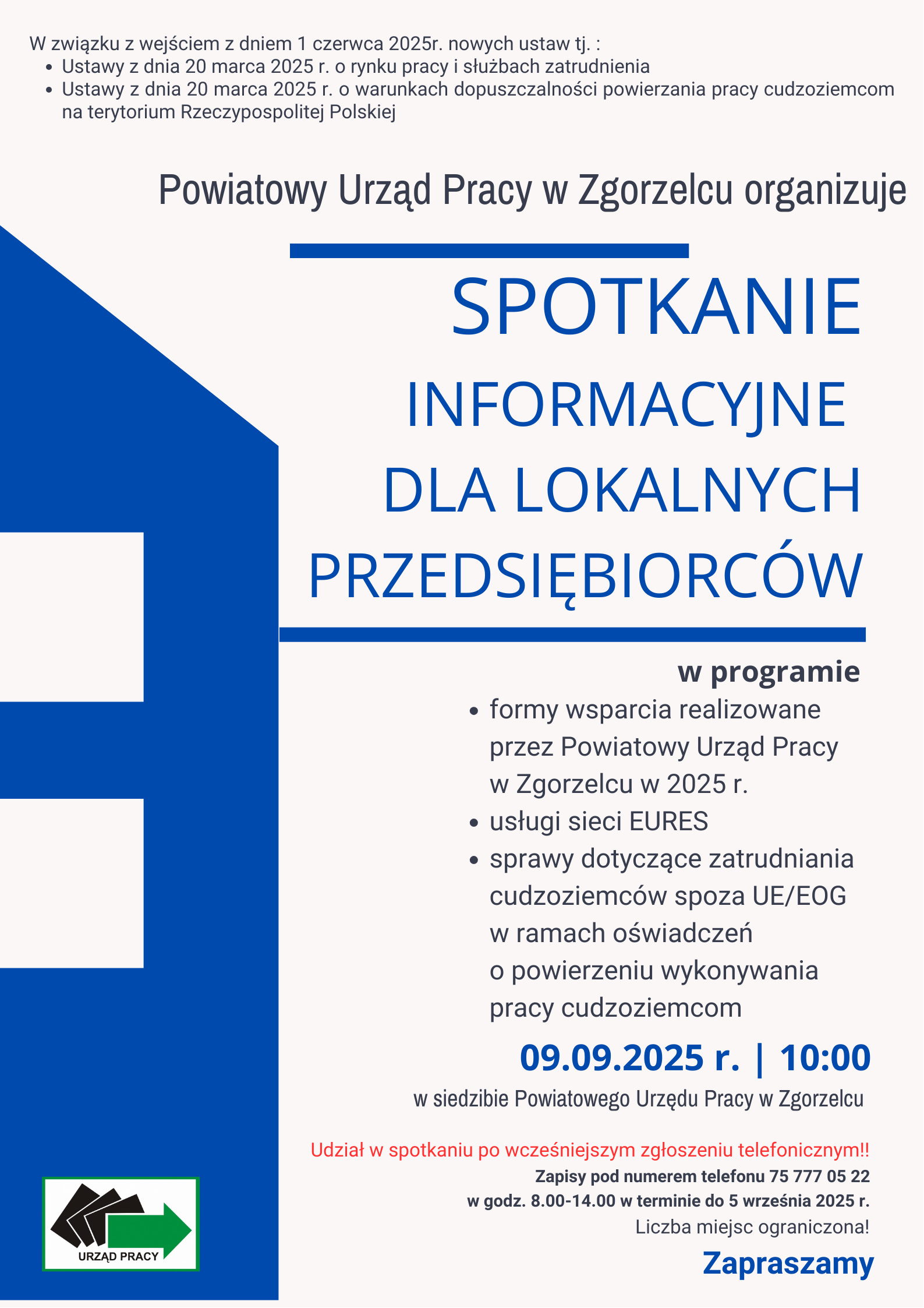 Zdjęcie artykułu Spotkanie informacyjne dla lokalnych przedsiębiorców